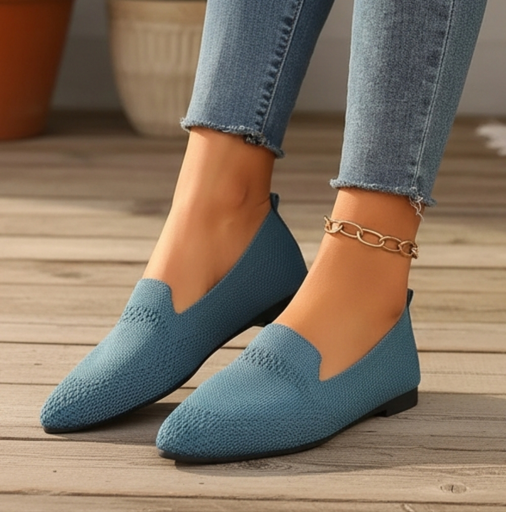 Pointed Toe Breathable Mesh Ballet Flats Slip-On Shoes Casual Lightweight Loafer